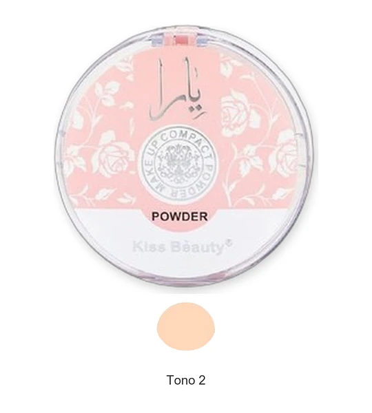 Polvo Compacto Matte Larga Duración Kiss Beauty 24H