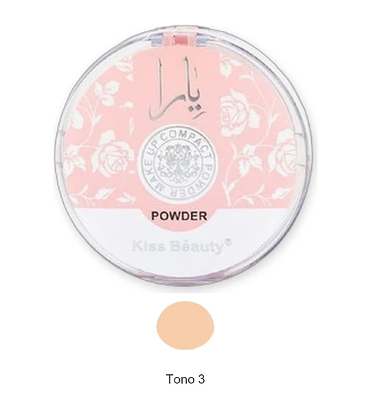 Polvo Compacto Matte Larga Duración Kiss Beauty 24H