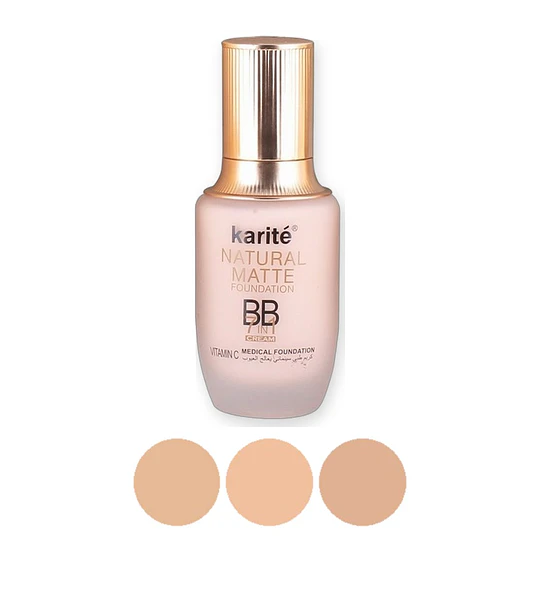 Base de Maquillaje Karité BB Cream 7 en 1 Natural Matte con Vitamina C y SPF50