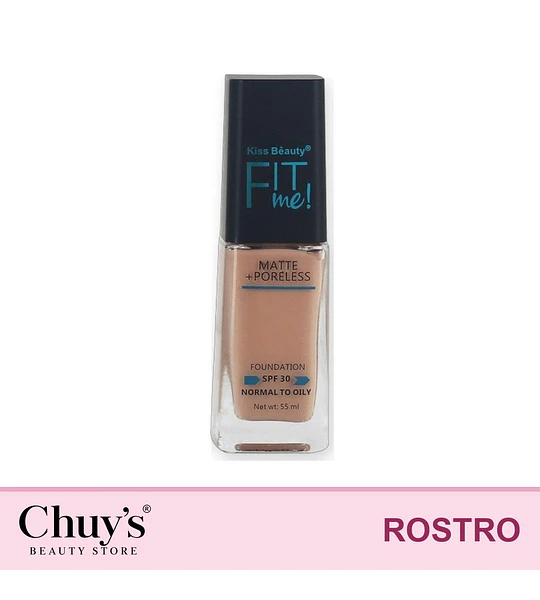 Base de maquillaje Kiss Beauty Fit Me Matte + Poreless SPF 30 para piel normal a grasa