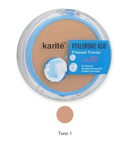 Polvo Compacto con Ácido Hialurónico Karité Kiss Beauty Larga Duración