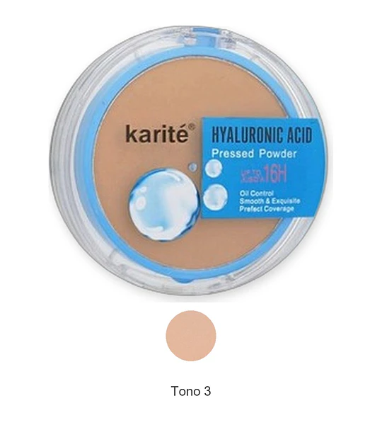 Polvo Compacto con Ácido Hialurónico Karité Kiss Beauty Larga Duración