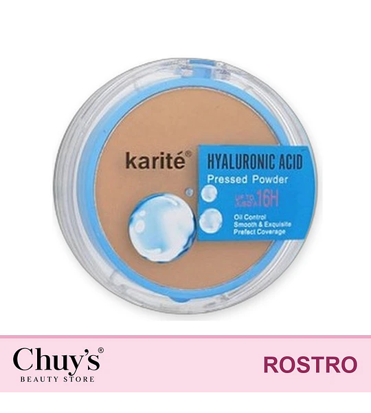Polvo Compacto con Ácido Hialurónico Karité Kiss Beauty Larga Duración