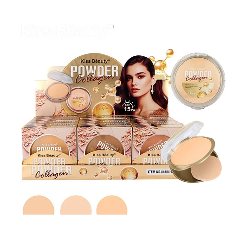 Polvo Compacto con Colágeno y SPF 15 PA+++ Kiss Bèauty - Chuys Beautys | Chuys Beautys