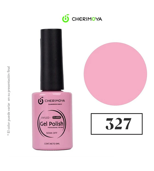 Esmalte Gel Polish Classic 327 Rosa Pastel Cherimoya 8ml