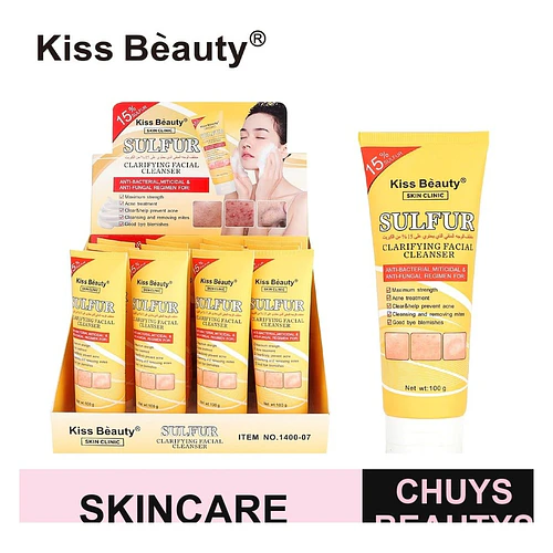 Limpiador Facial Clarificante con Azufre Kiss Beauty Skin Clinic - Chuys Beautys | Chuys Beautys
