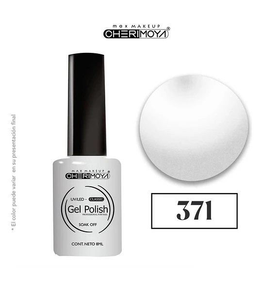 Gel Polish Classic Soak Off 371 Blanco 8ml Cherimoya