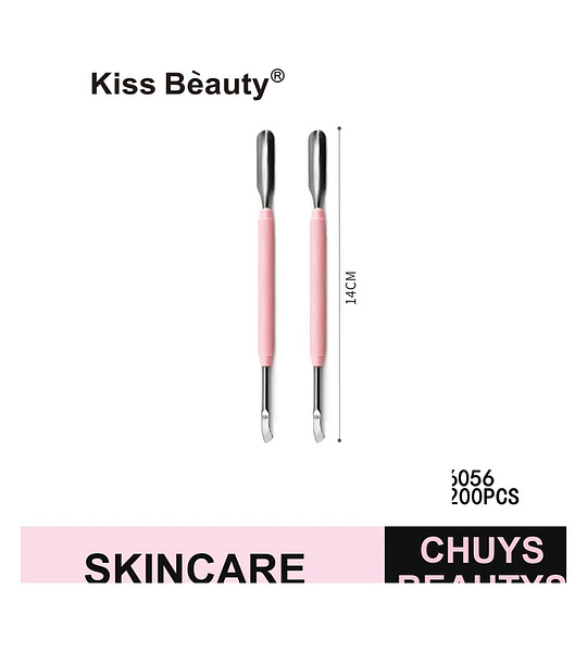 Empujador y limpiador de cutículas doble Kiss Bèauty 14cm