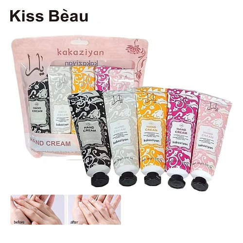 5 Cremas de Manos Hidratantes Kiss Beauty Kakaziyan 30g - Chuys Beautys | Chuys Beautys
