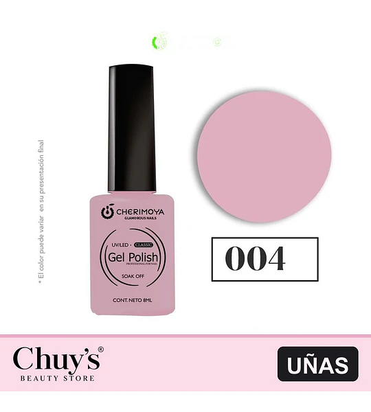 Esmalte Gel Polish Classic 004 Rosa Cherimoya 8ml