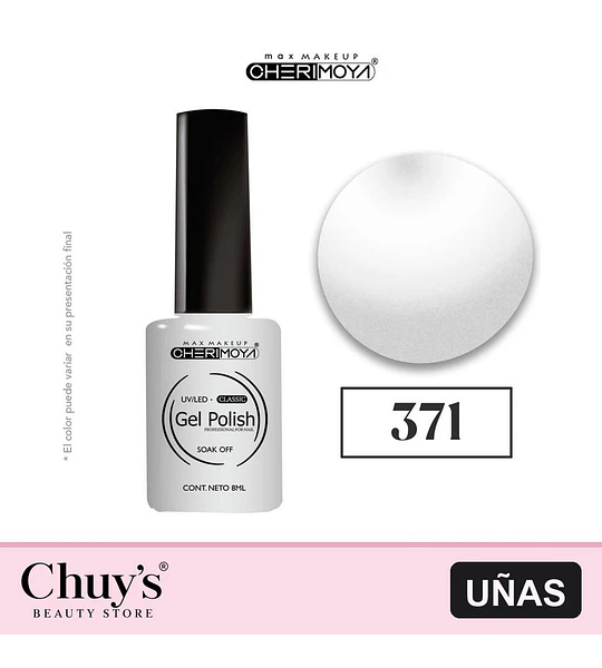 Gel Polish Classic Soak Off 371 Blanco 8ml Cherimoya
