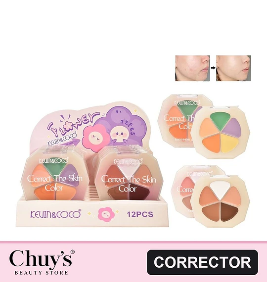Corrector En Crema De 5 Colores (3 Tonos)