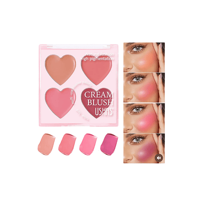 CUARTETO DE RUBOR EN CREMA