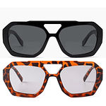 LENTES CON DOBLE PUENTE ESTILO AVIADOR