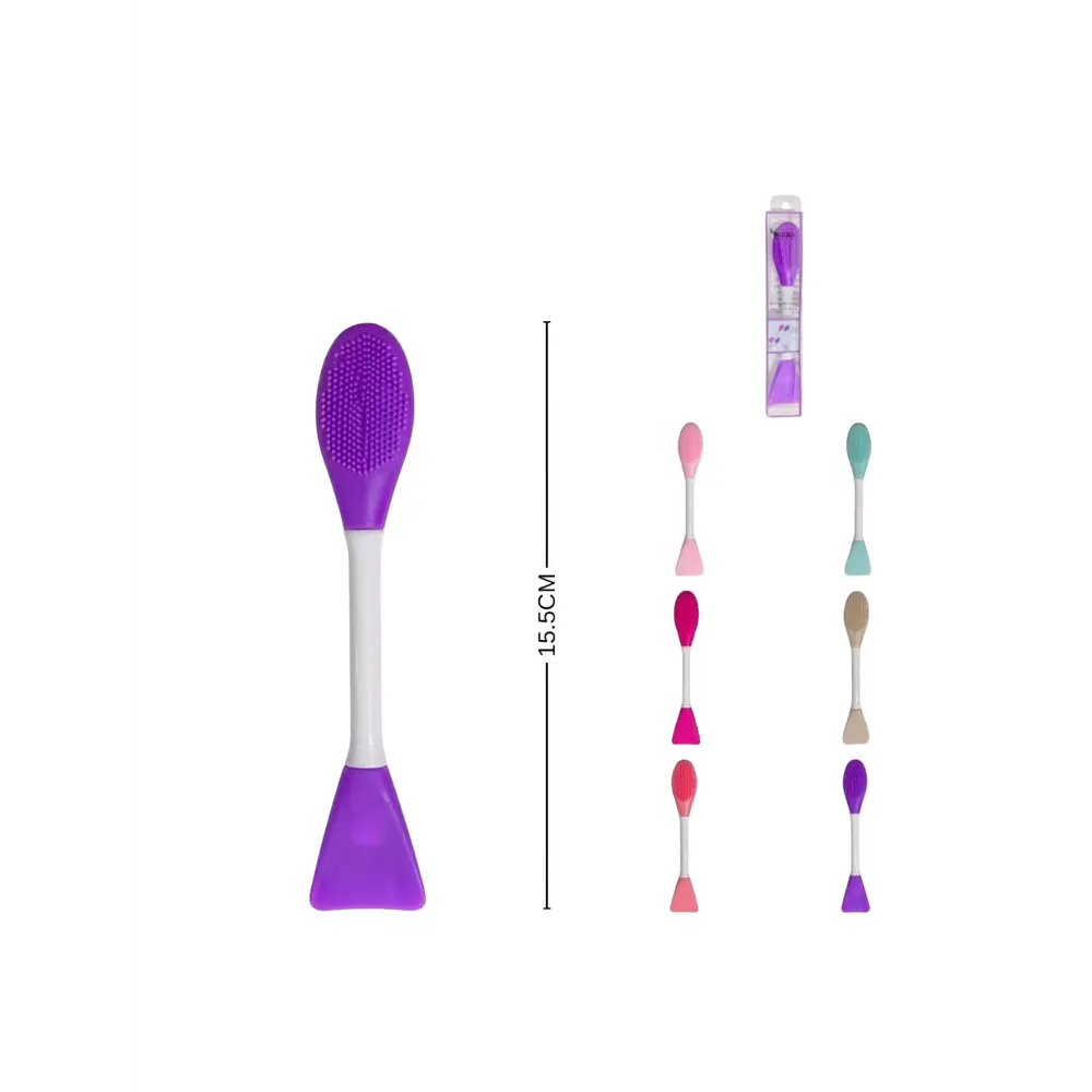 PALETA DOBLE CEPILLO Y APLICADOR SILICONA