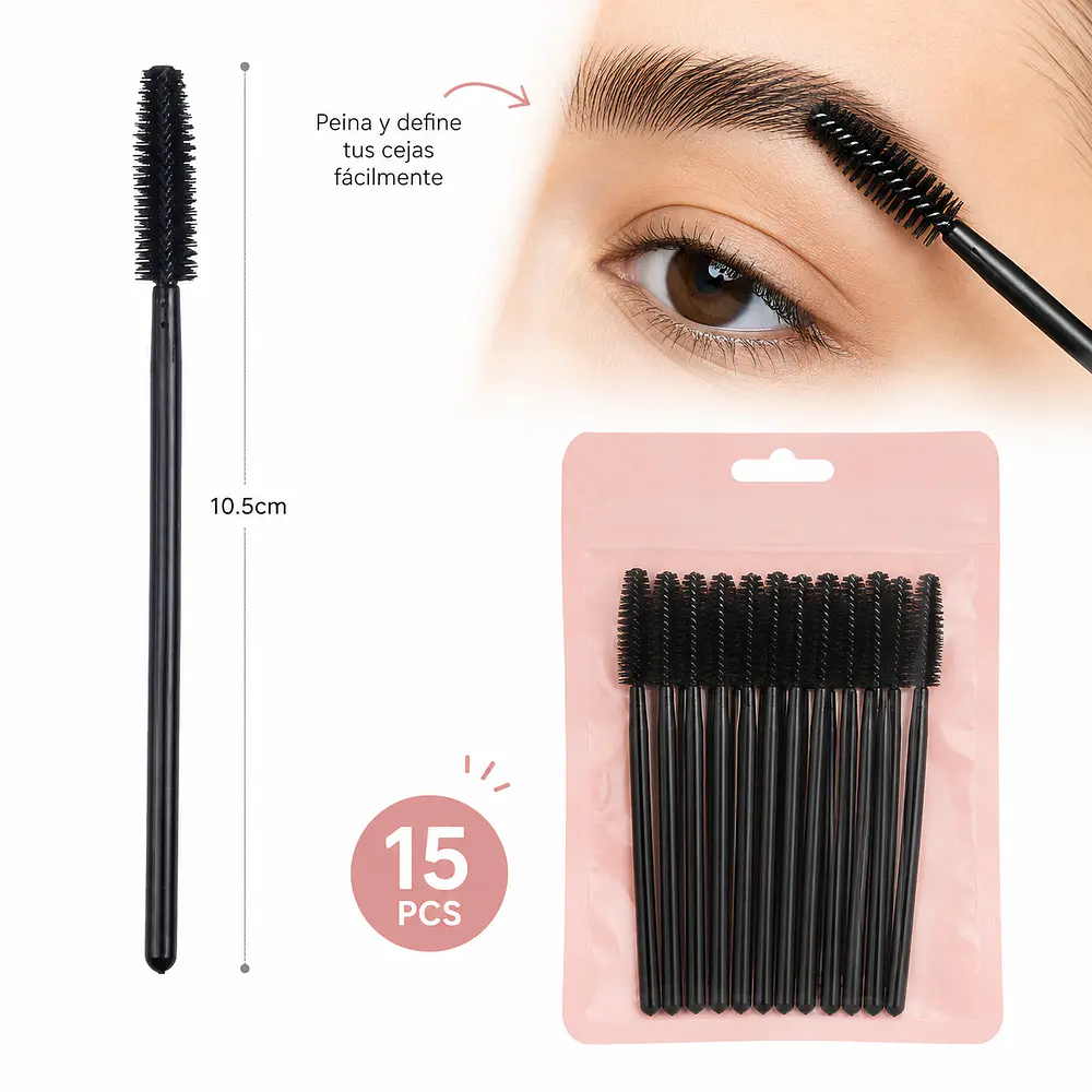 PACK DE CEPILLOS PARA CEJAS Y PESTAÑAS
