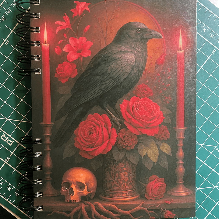 Bloco de notas - Corvo e Rosas 1