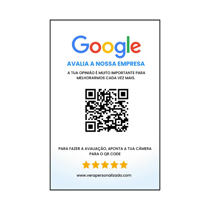Cartão de Avaliação Google  1