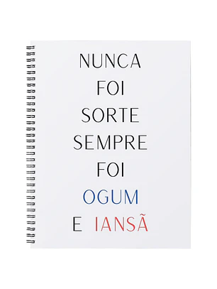 Bloco de notas  - Nunca foi Sorte