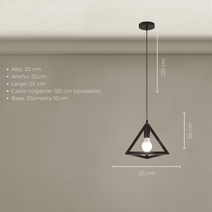 Lámpara Colgante Triangular 2