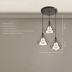Lámpara Colgante Luxor Triple