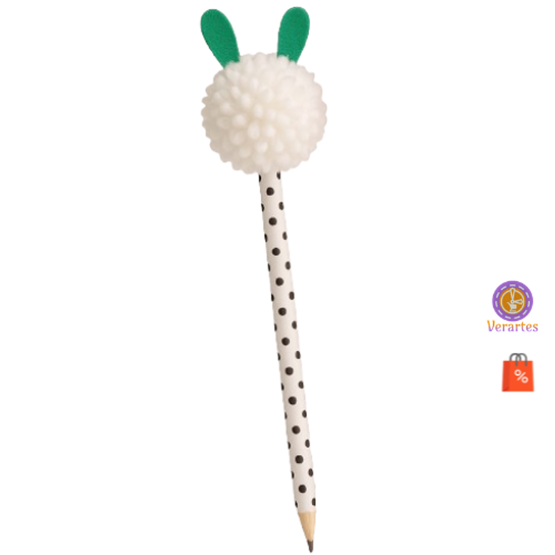 SABER MAIS 🔍 Lápis pompom branco 2