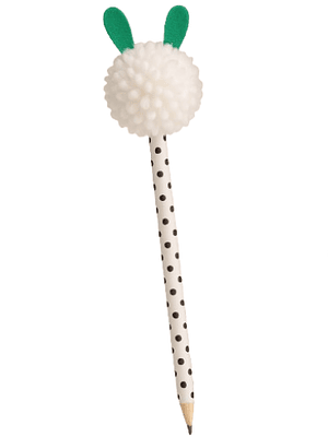 SABER MAIS 🔍 Lápis pompom branco