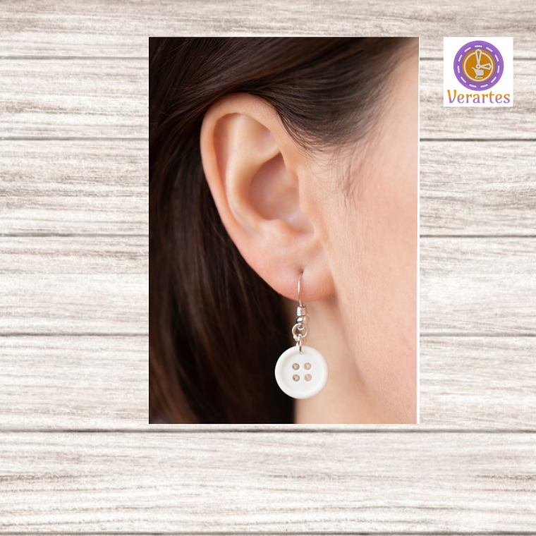 SABER MAIS🔍Brincos Botão Brancos 1