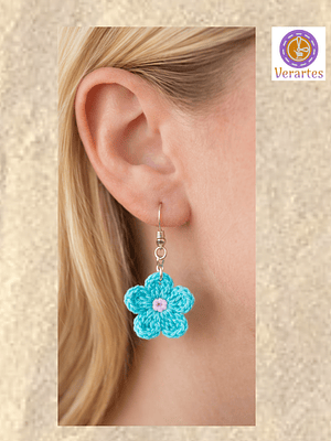 SABER MAIS 🔍Brincos Flor azul sereno