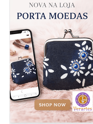 SABER MAIS 🔍  Porta-moedas artesanal ✨