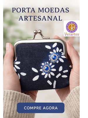 SABER MAIS 🔍  Porta-moedas artesanal ✨