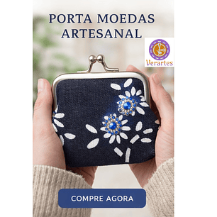 SABER MAIS 🔍  Porta-moedas artesanal ✨