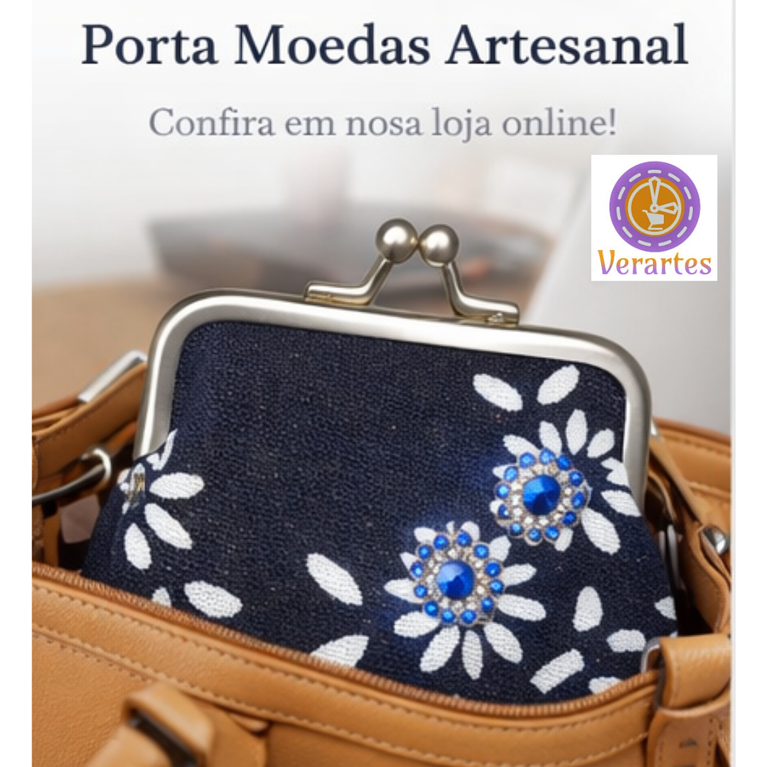 SABER MAIS 🔍  Porta-moedas artesanal ✨ 3