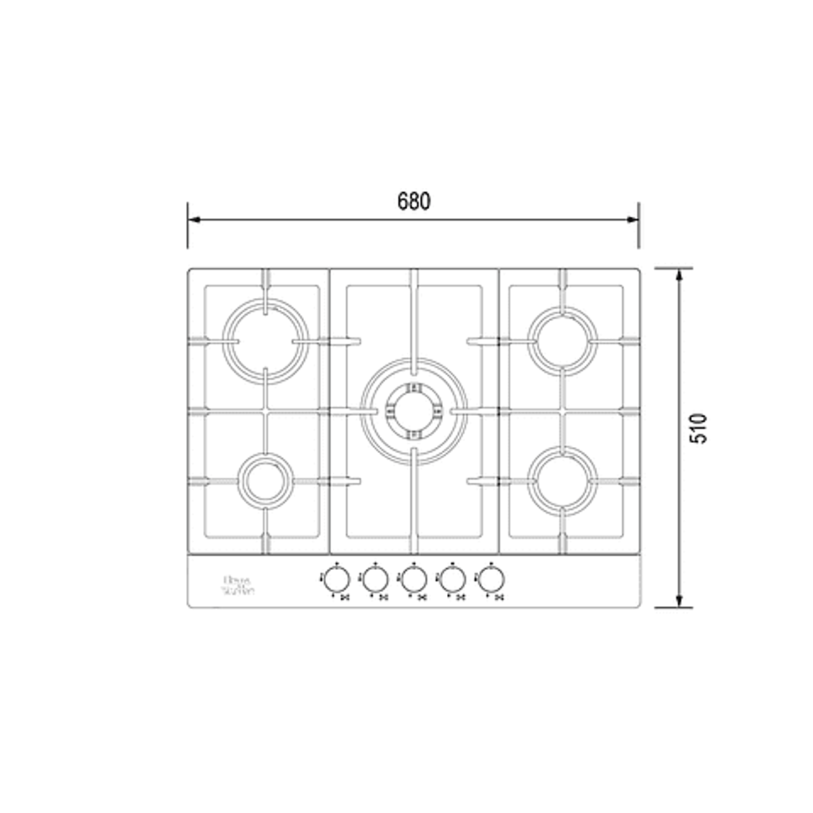 Encimera 5 Quemadores Gas Licuado Ursus Trotter PRIME GT5.7 8