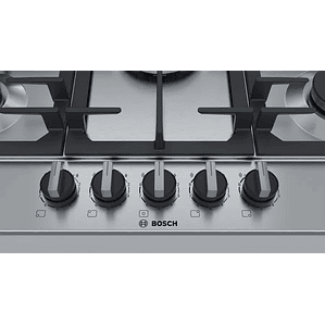 Serie 6  Placa de Gas Acero inoxidable 5Q Gas Licuado