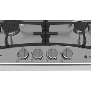 Encimera Placa de Gas Natural Bosch 4Q Inox 60 cm