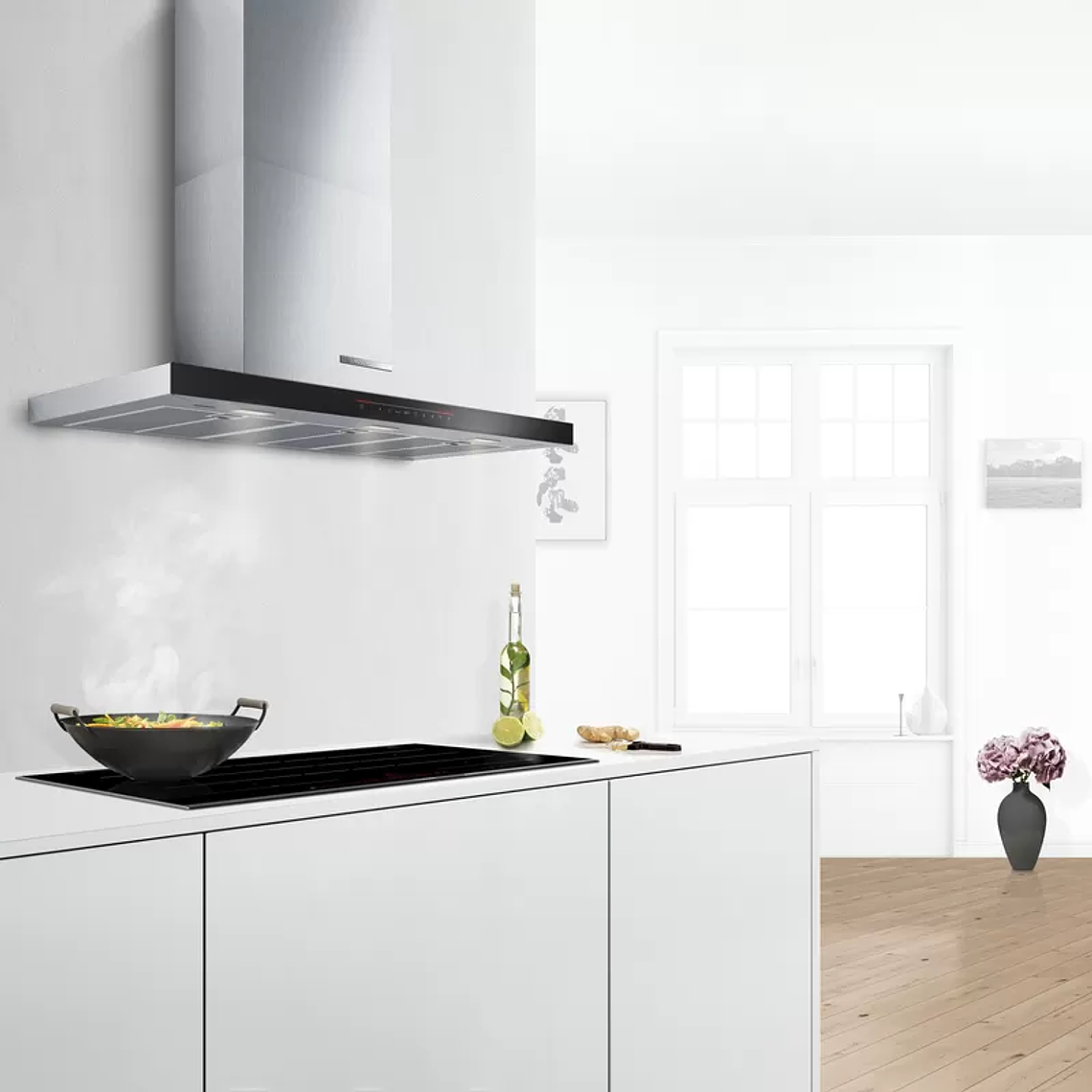 Serie 6 Campana decorativa de isla 90 cm Acero inoxidable 4