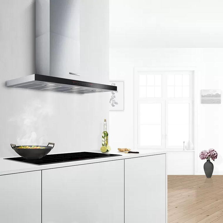 Serie 6 Campana decorativa de pared 90 cm Acero inoxidable 3