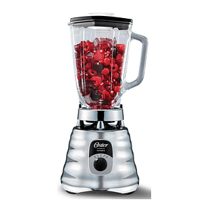 LICUADORA CLÁSICA OSTER CROMO CON PERILLA ERGONÓMICA DE 3 VELOCIDADES BLST4655