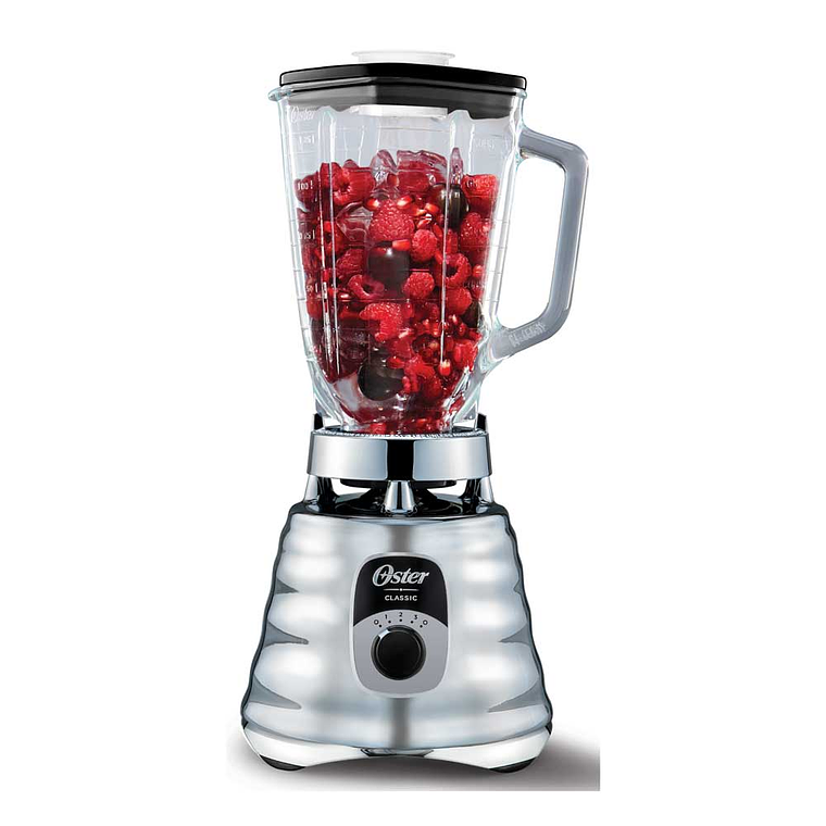 LICUADORA CLÁSICA OSTER CROMO CON PERILLA ERGONÓMICA DE 3 VELOCIDADES BLST4655 1