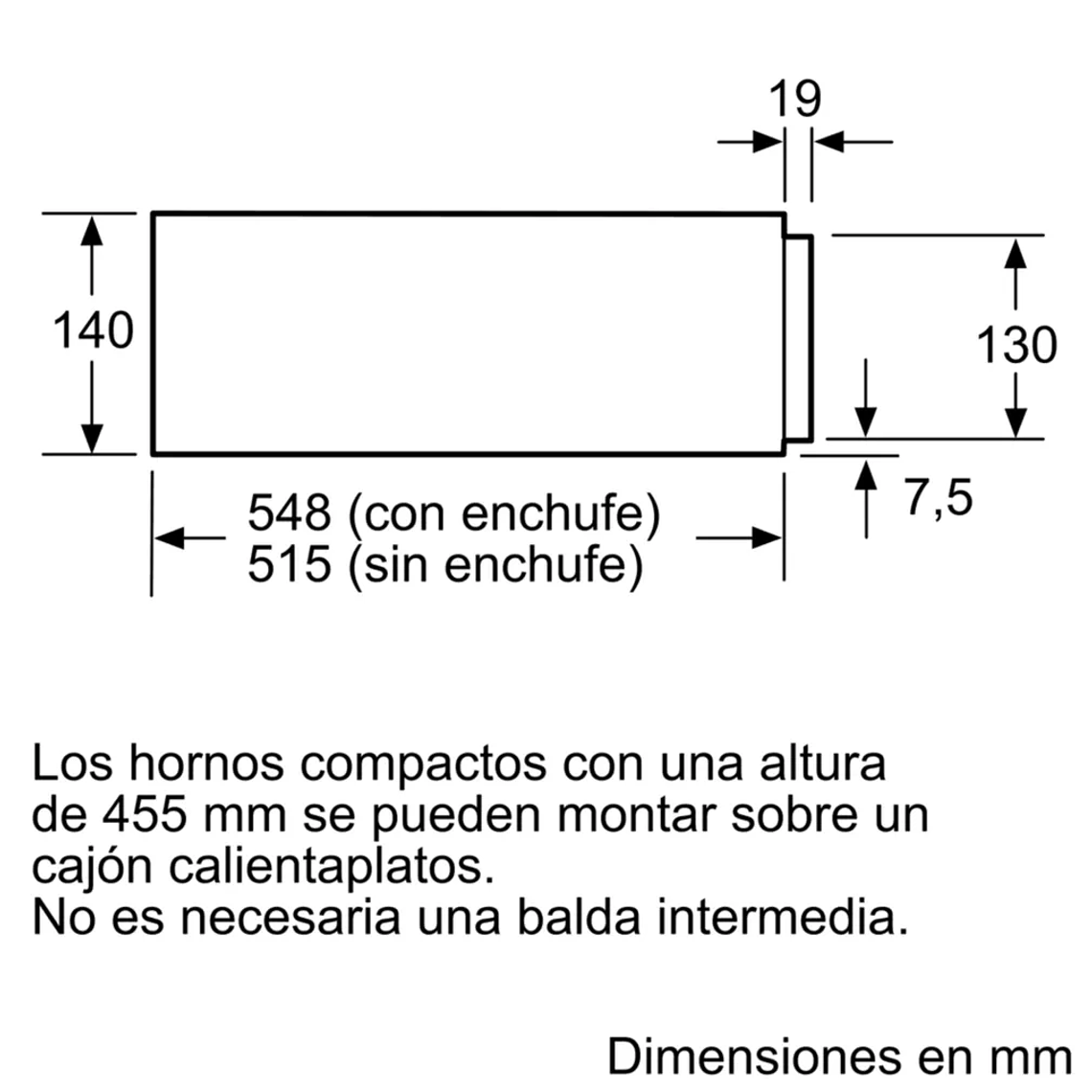 Serie  8 Módulo de Calentamiento 60 x 14cm Acero Inoxidable 5