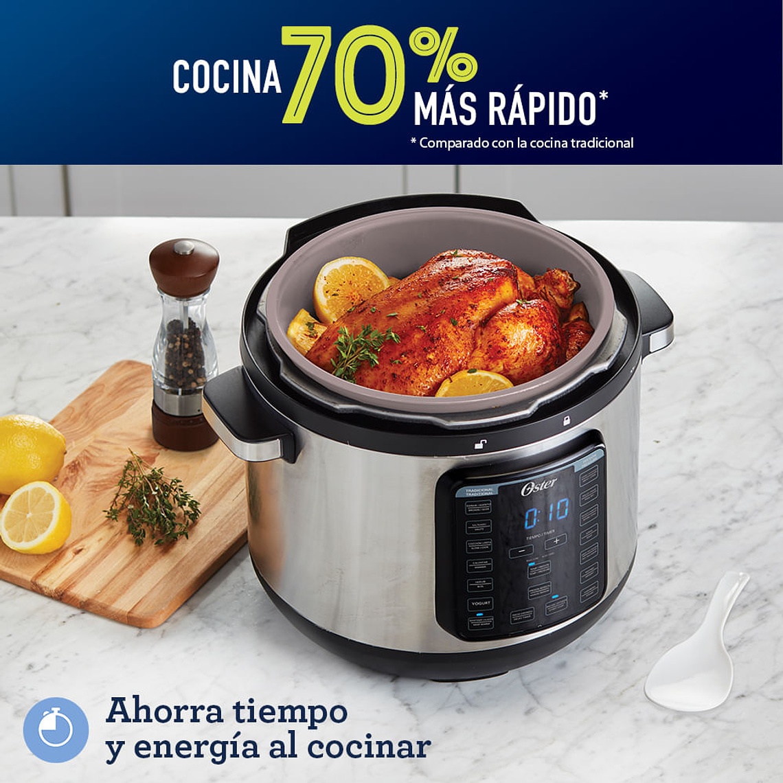 MULTI-OLLA RÁPIDA XL OSTER 7,5 LITROS CON 14 FUNCIONES CKSTPCEC8801 3