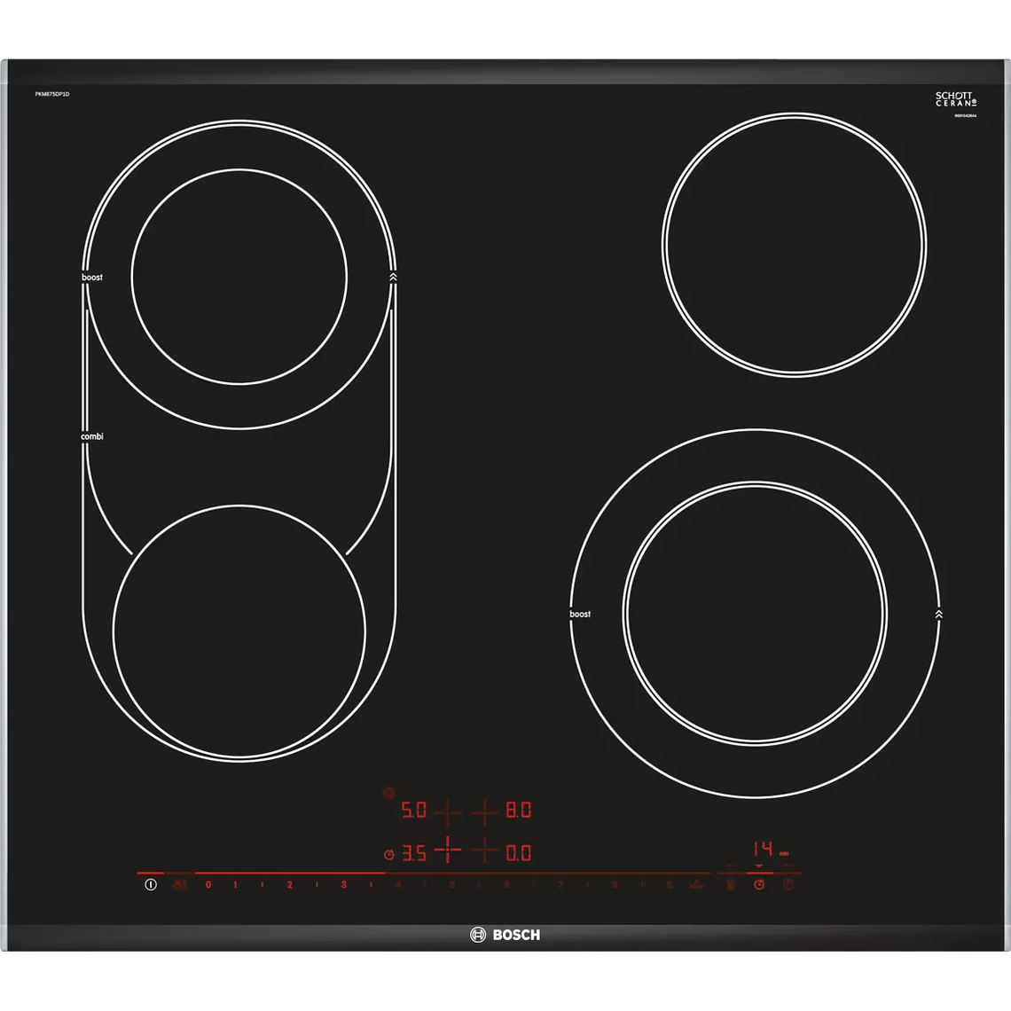 Encimera Vitrocerámica BOSCH 4 quemadores 60 cm 1