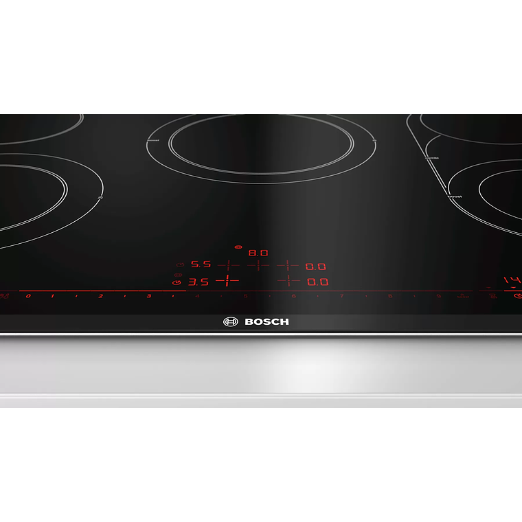 Placa vitrocerámica 80 cm Negro, con perfiles 4