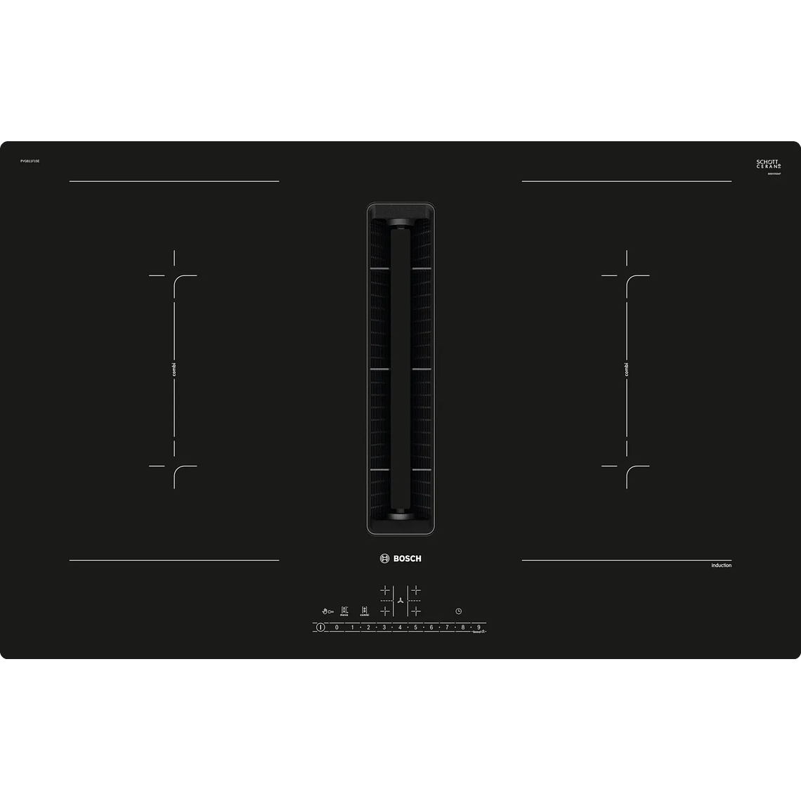 Encimera Inducción BOSCH extractor integrado 80 cm 4
