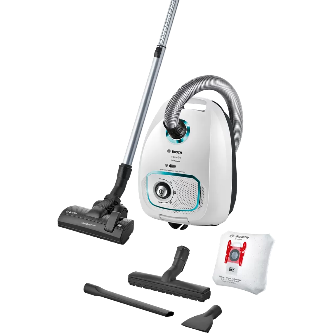 Serie 4 Aspirador con bolsa ProHygienic Blanco 1