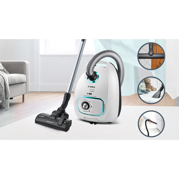 Serie 4 Aspirador con bolsa ProHygienic Blanco 4