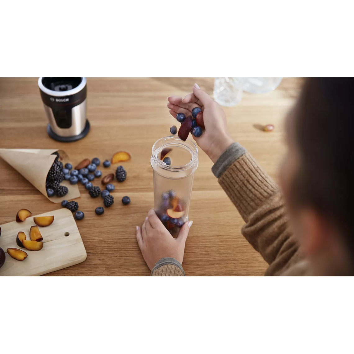 Mini batidora Bosch VitaStyle Mixx2Go 350 W Acero Inoxidable 5