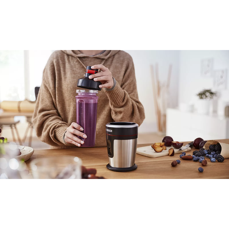 Mini batidora Bosch VitaStyle Mixx2Go 350 W Acero Inoxidable 7