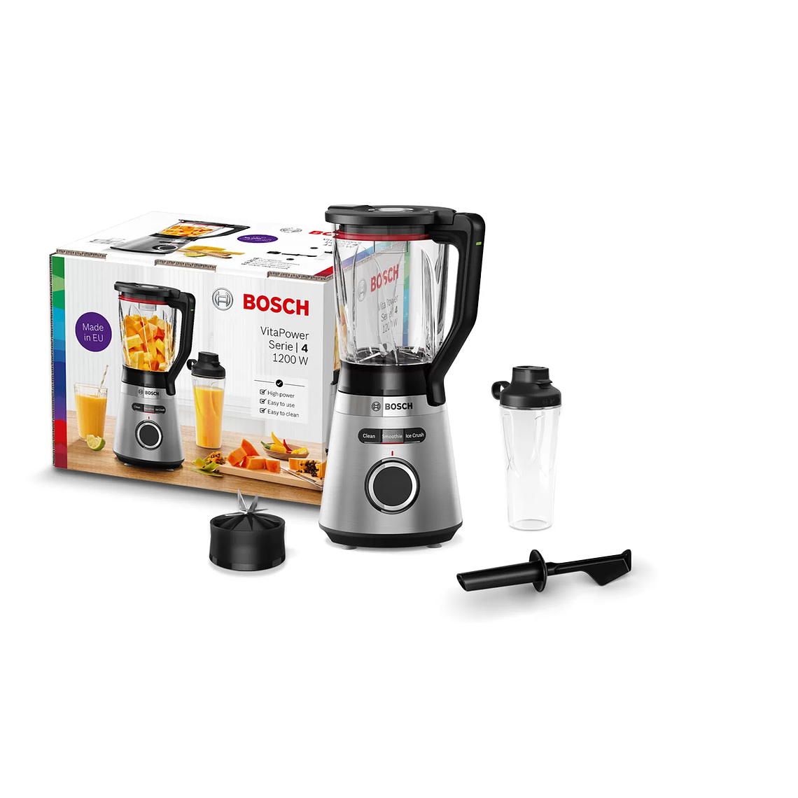 Licuadora de Vaso Bosch VitaPower Serie | 4 1200 W Acero Inoxidable 8